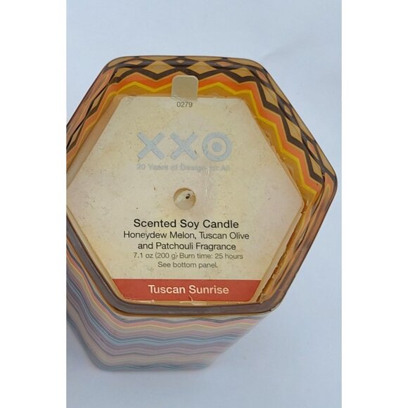 Missoni by Target Tuscan Sunrise Candle Multicolor Zig Zag Glass Jar 4” H NEW - Picture 2 of 4